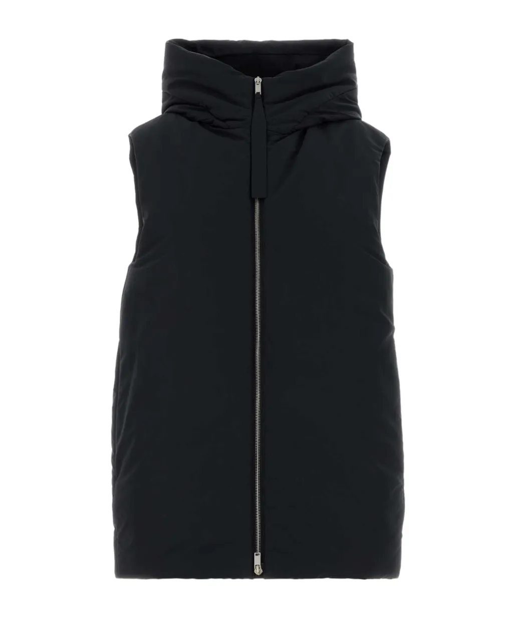 Jil Sander Hooded Zip-Front Padded Vest