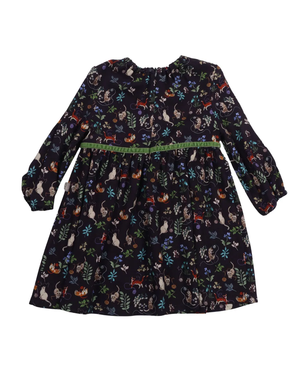 Il Gufo Pattern-Printed Long-Sleeved Dress