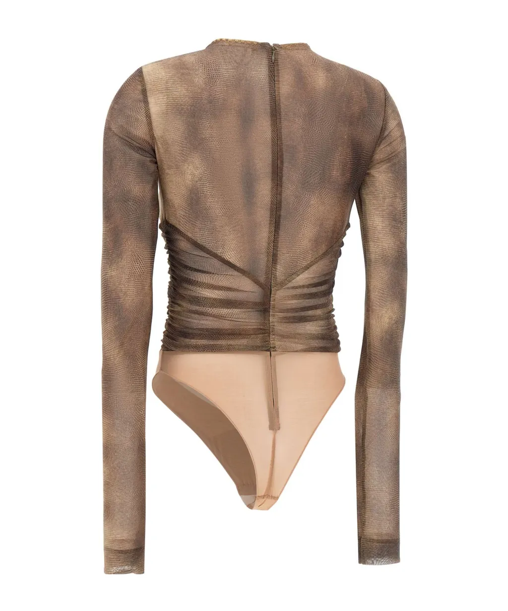Elisabetta Franchi Printed Necklace Bodysuit
