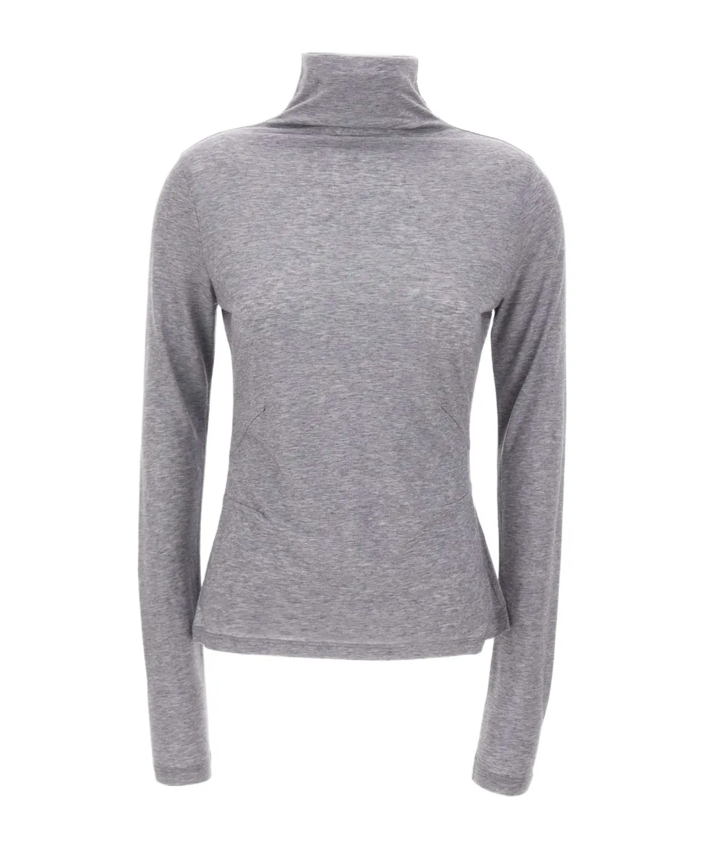 High-Neck Long-Sleeve Top