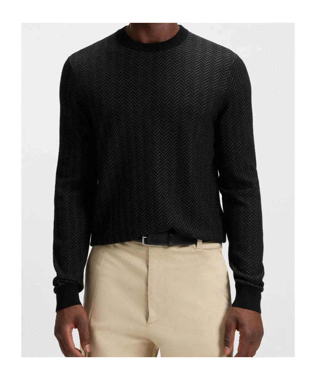 Boss Hugo Boss Herringbone Crewneck Jumper