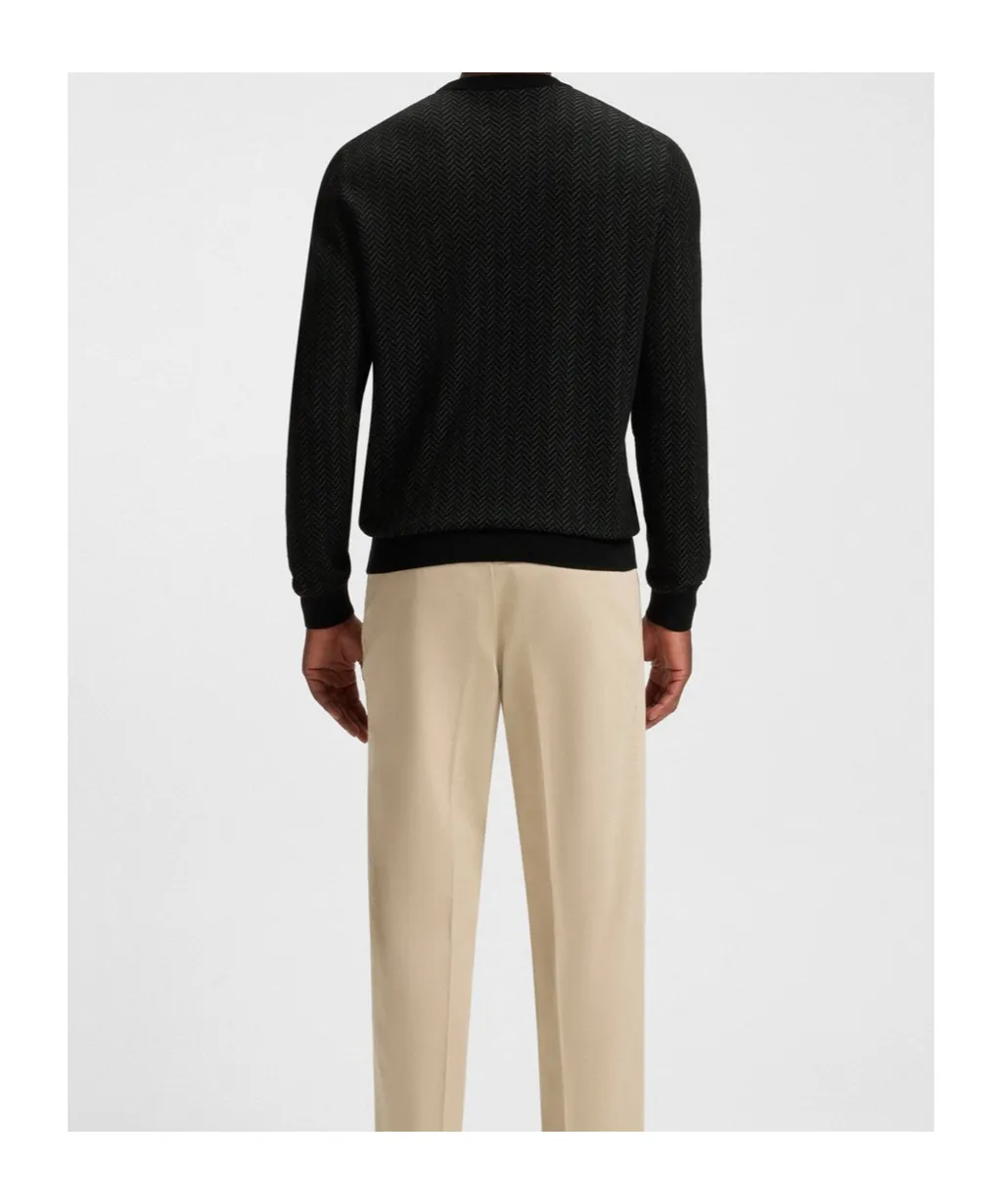 Boss Hugo Boss Herringbone Crewneck Jumper