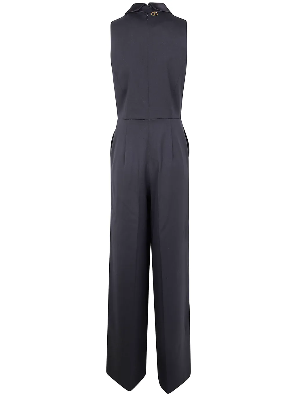 Twinset Sleeveless Tie-Neck Jumpsuit