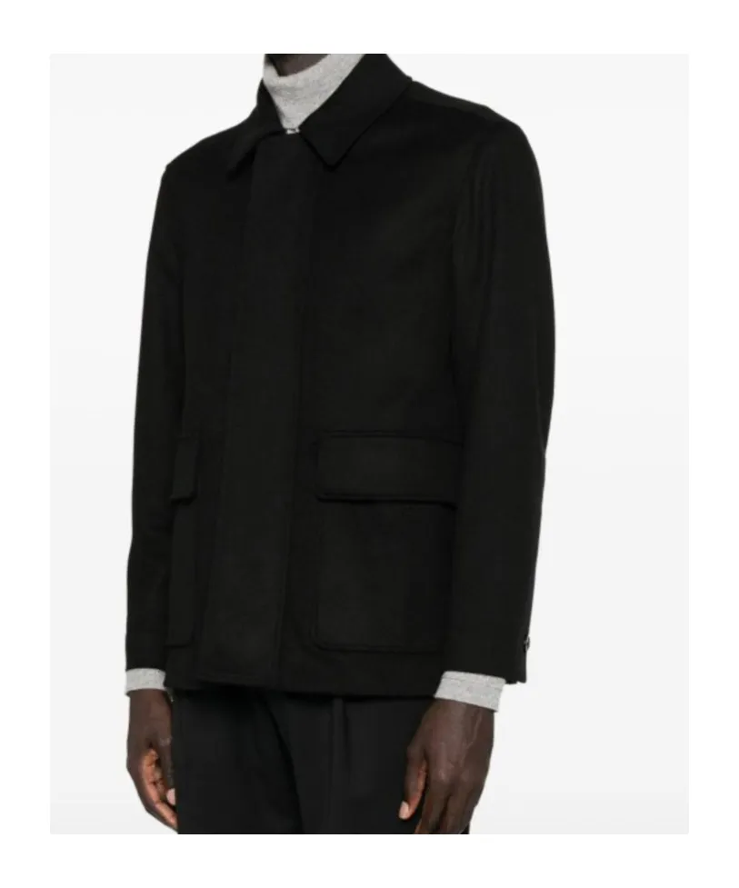 Patch-Pocket Collared Coat