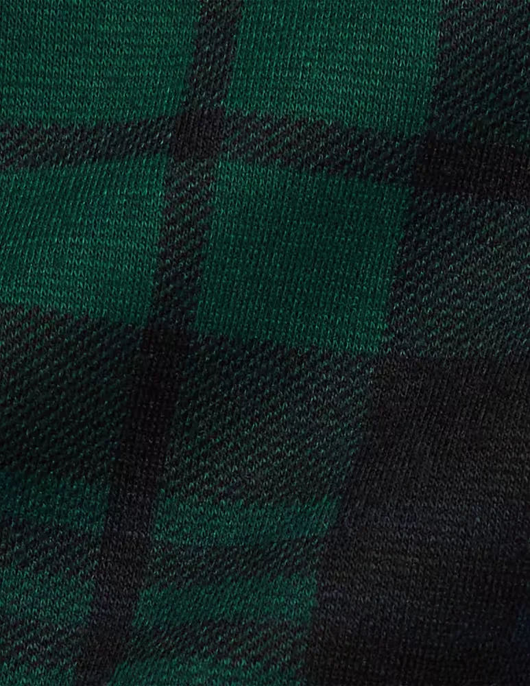 Pleated Plaid Dress