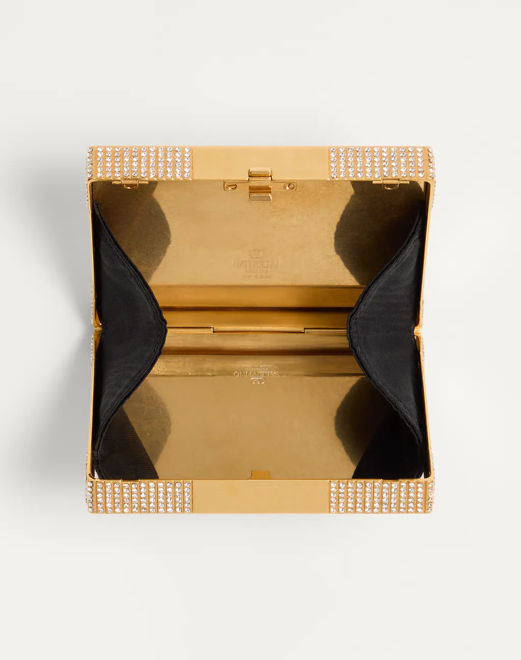 Valentino	Minaumorphe Logo Plaque Embellished Clutch Bag