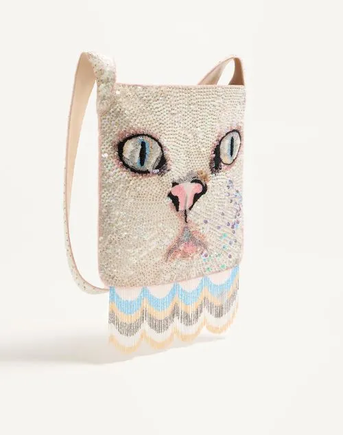 Tassel Embroidered Shoulder Bag