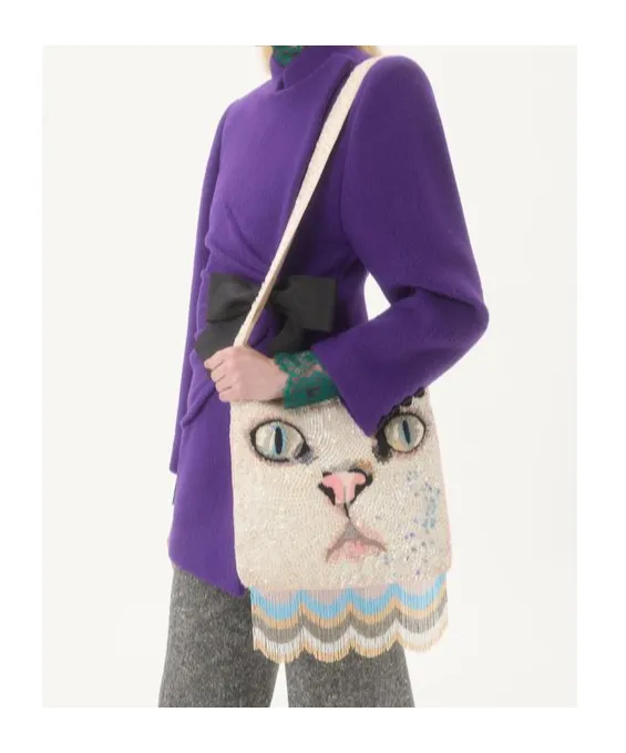 Tassel Embroidered Shoulder Bag