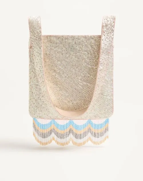Tassel Embroidered Shoulder Bag