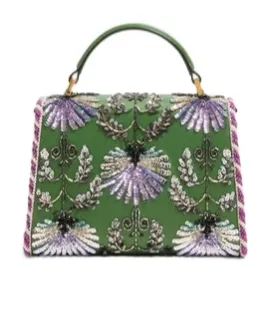 Valentino Garavani Mini Vsling Embroidered Handbag With Jewel Logo