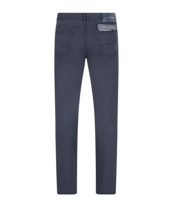 Jacob Cohen Logo Patch Slim-Fit Trousers