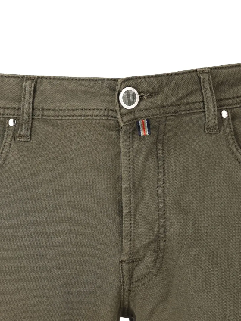 Jacob Cohen Logo Patch Slim-Fit Trousers