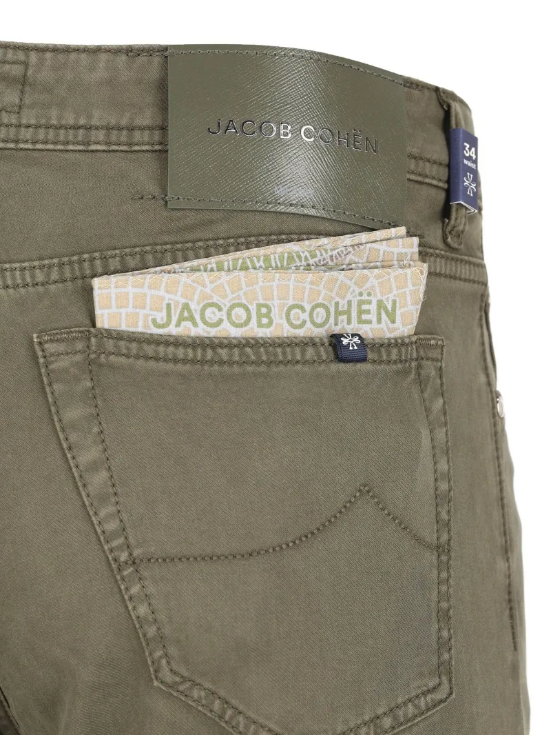 Jacob Cohen Logo Patch Slim-Fit Trousers