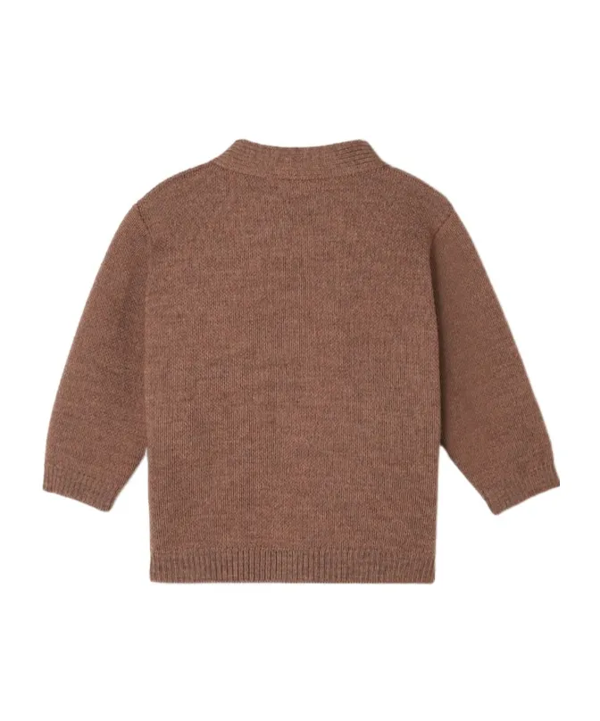 Brown Wool Baby Cardigan