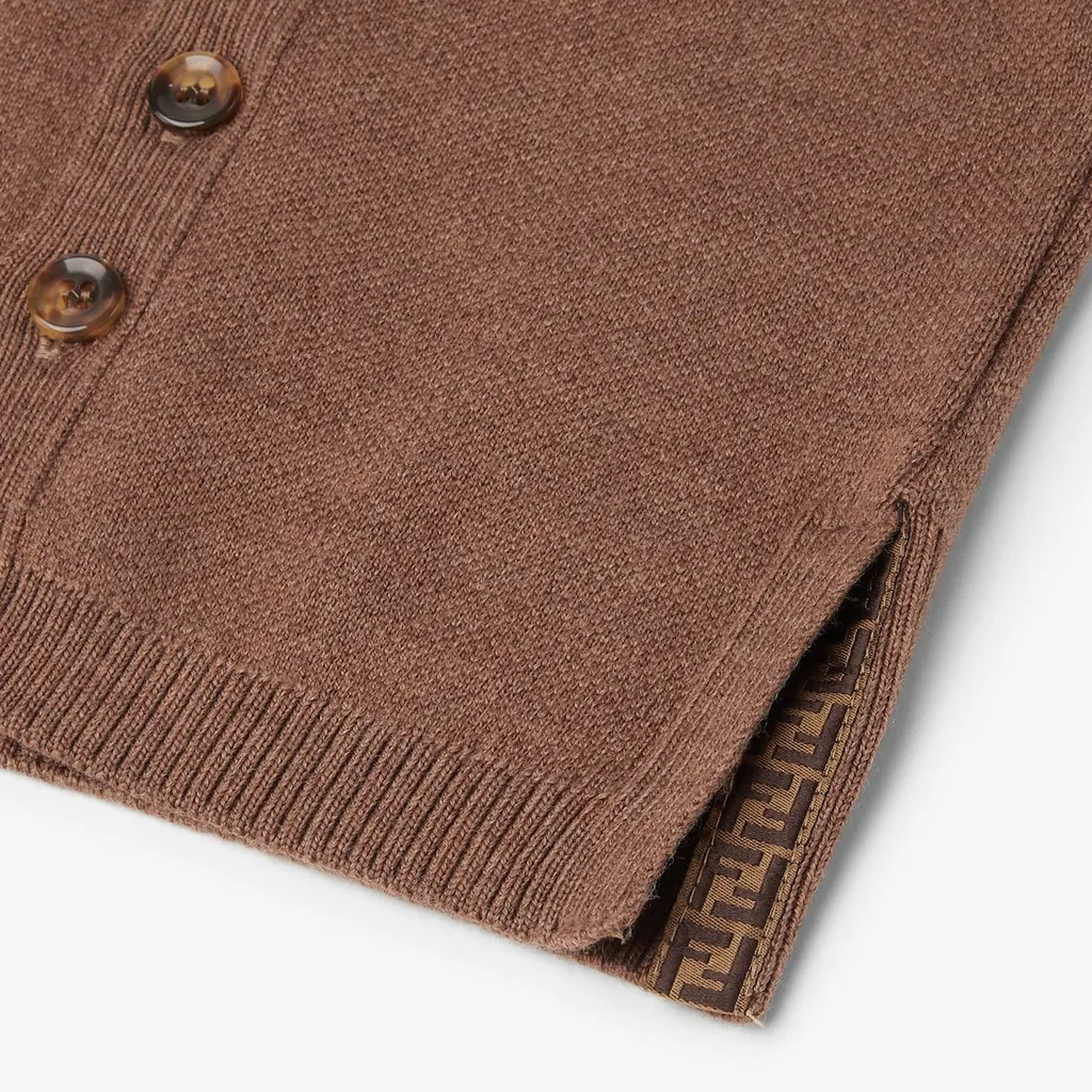 Brown Wool Baby Cardigan