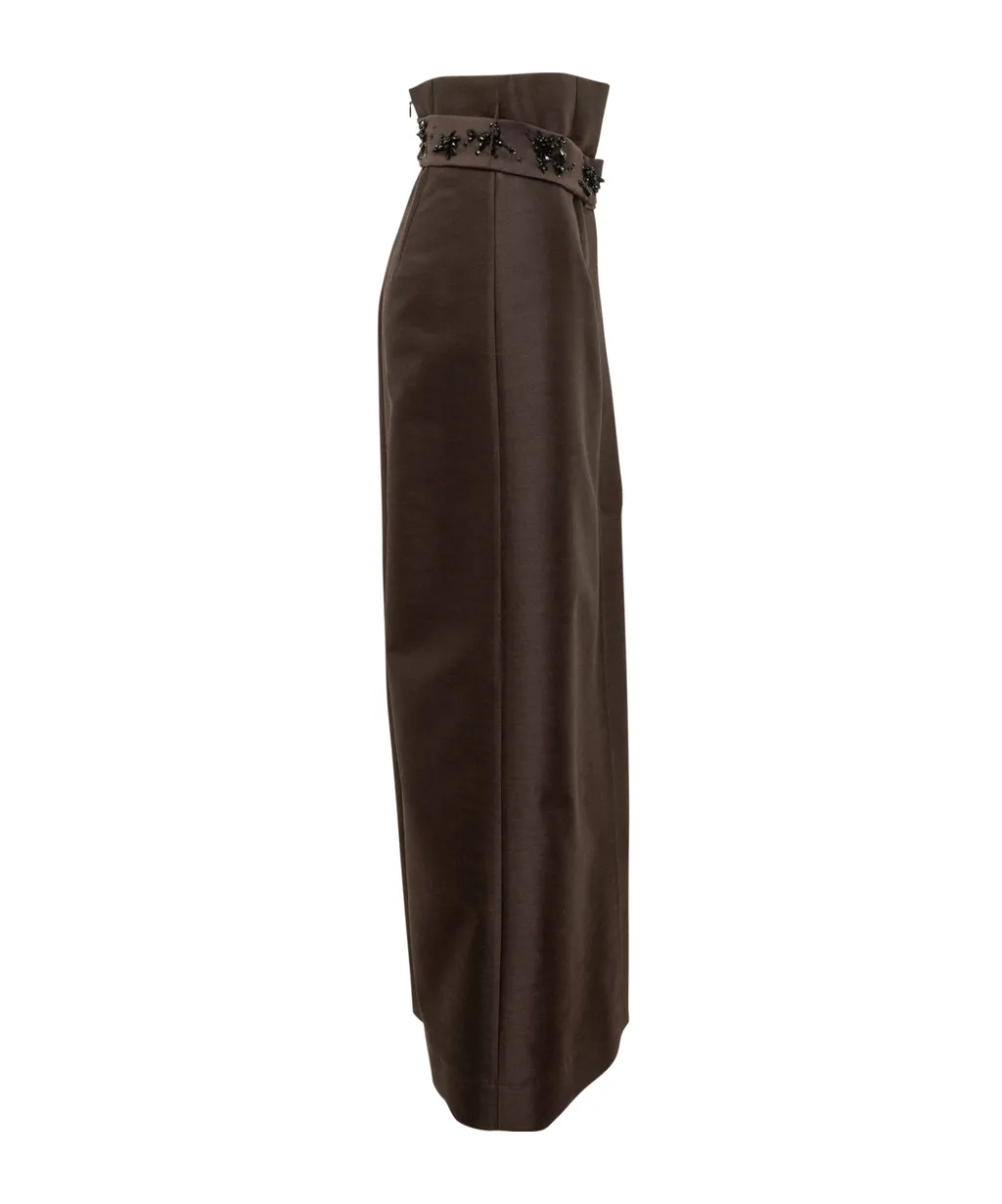 Alberta Ferretti Embroidered Wide Leg Trousers