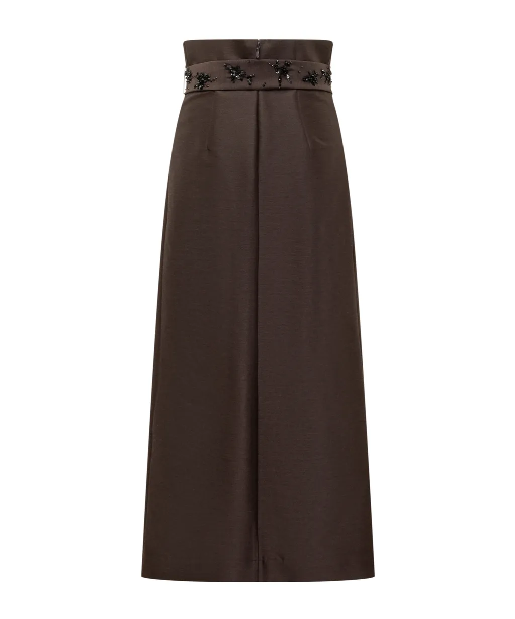 Alberta Ferretti Embroidered Wide Leg Trousers
