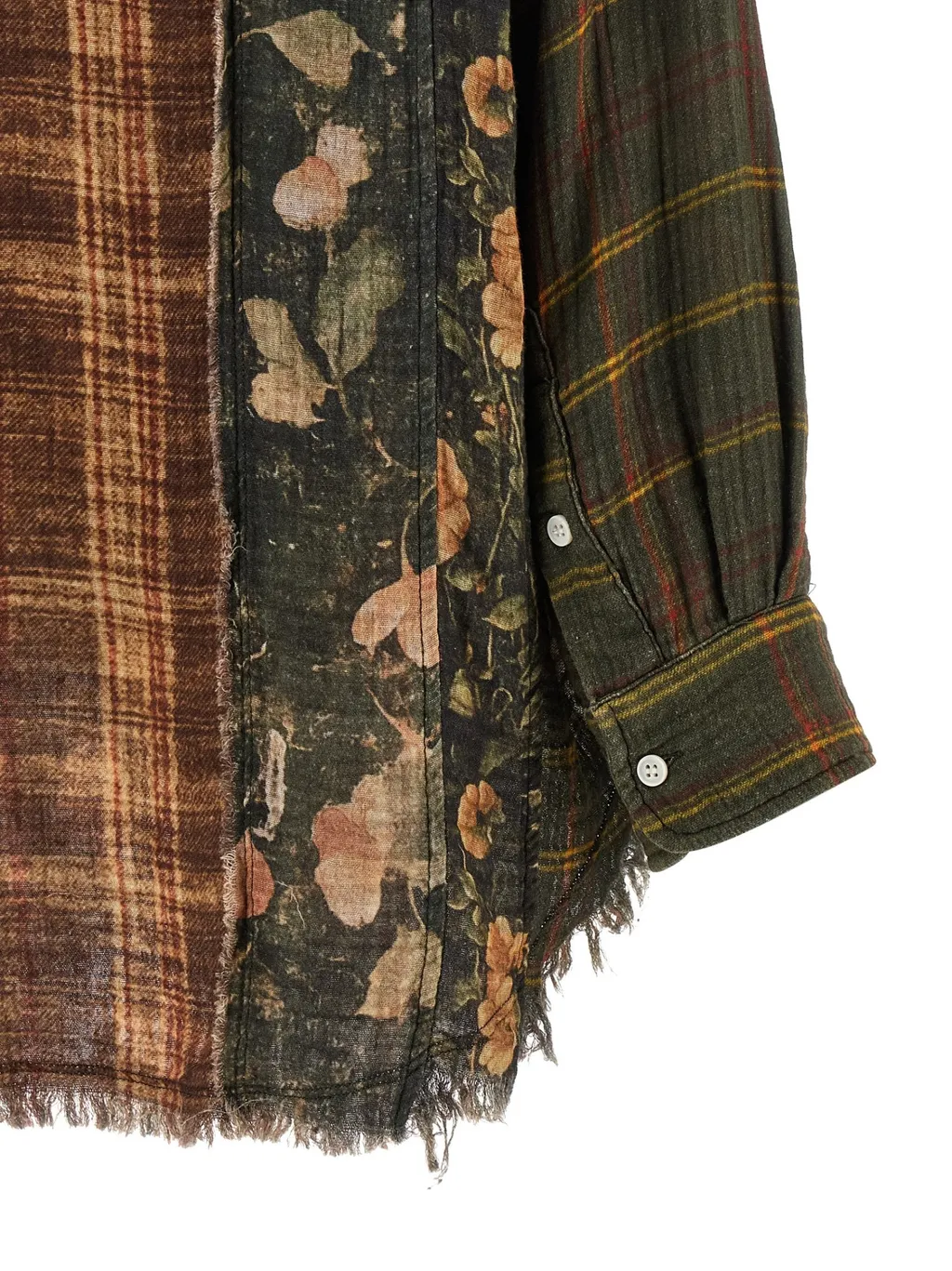 R13 Drop Shoulder Oversized Patchwork Shirt