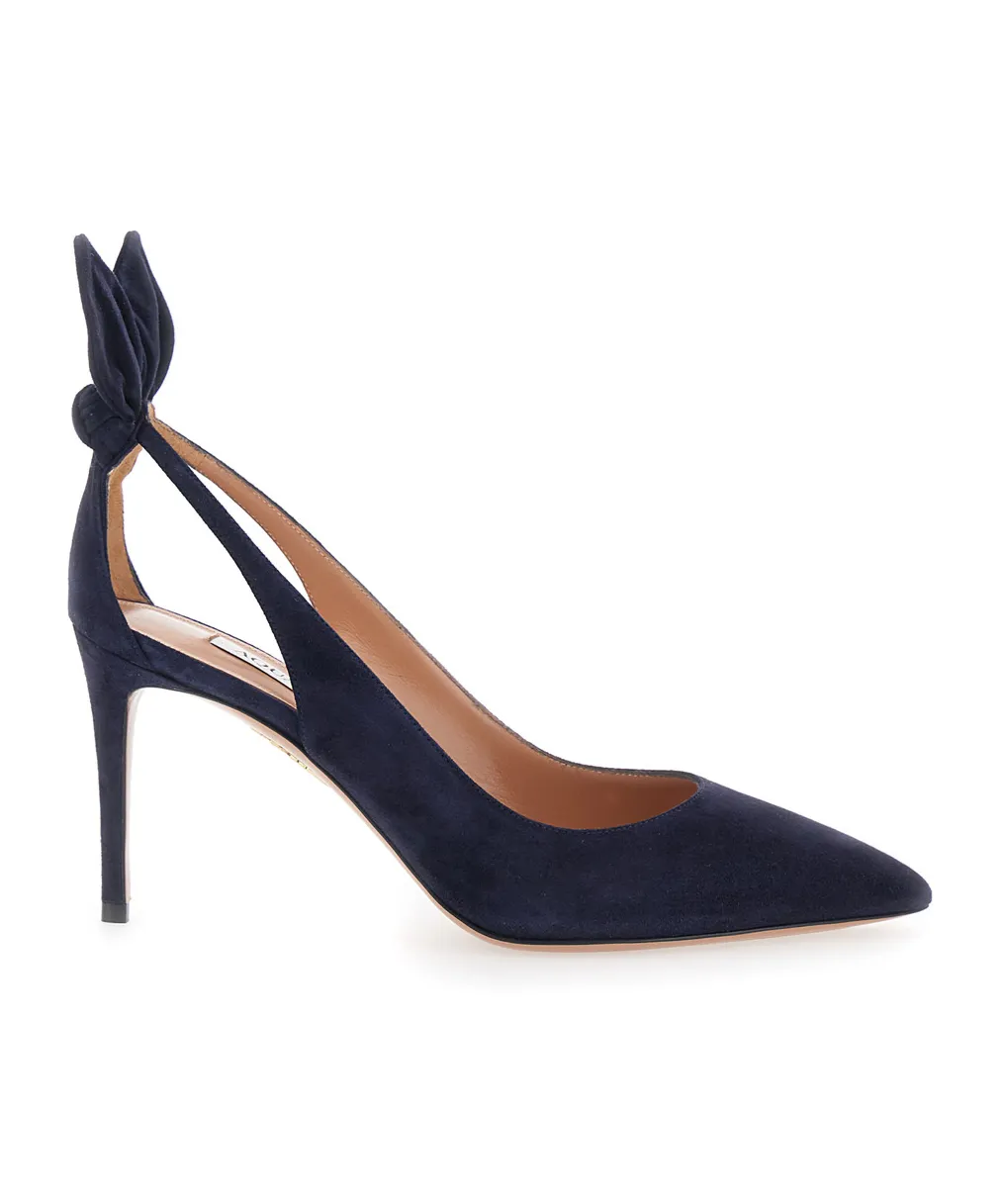 Aquazzura Bow Tie Pointed-Toe Pumps