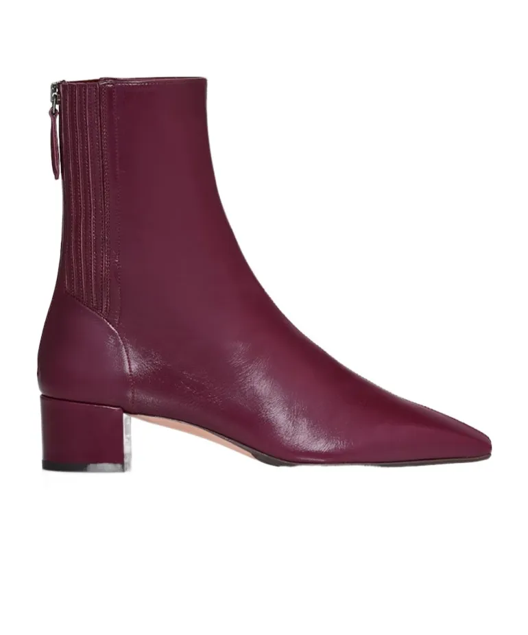 Aquazzura Honore Square-Toe Ankle Boots