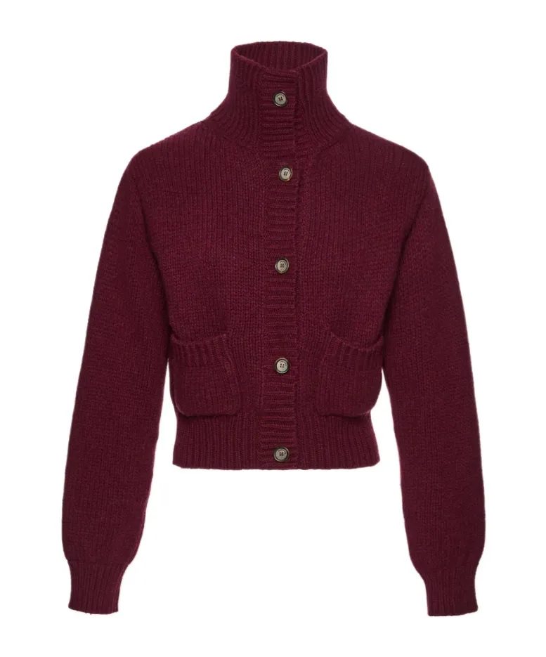Magda Butrym High-Neck Buttoned Cardigan