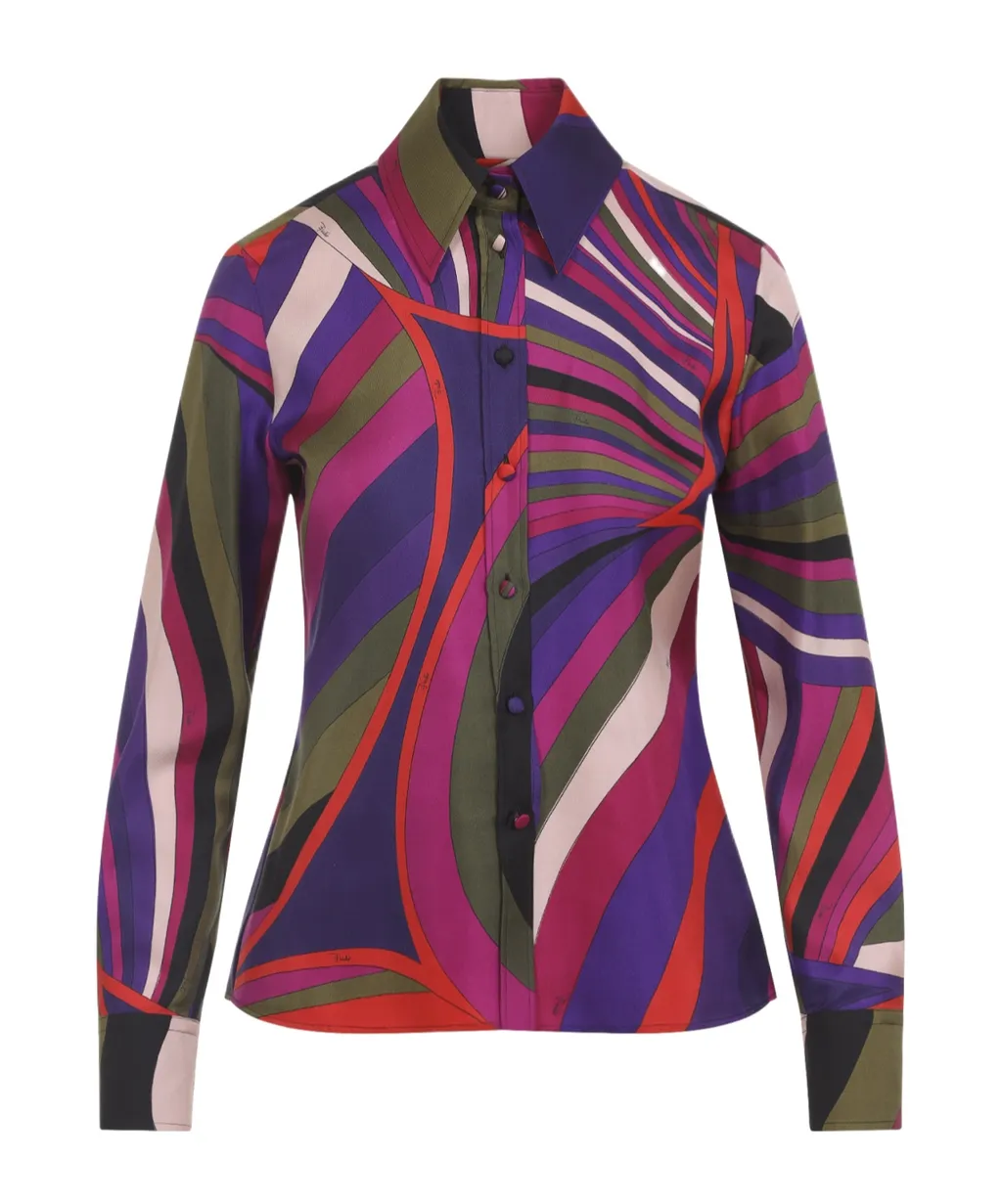 Pucci Printed Silk Twill Shirt
