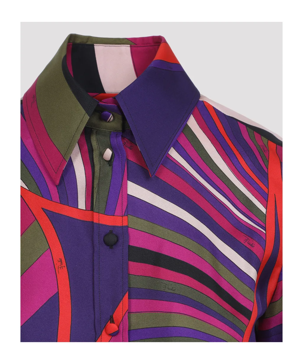 Pucci Printed Silk Twill Shirt