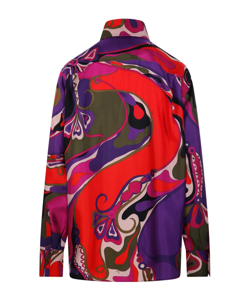 Pucci Abstract Printed Straight-Hem Shirt