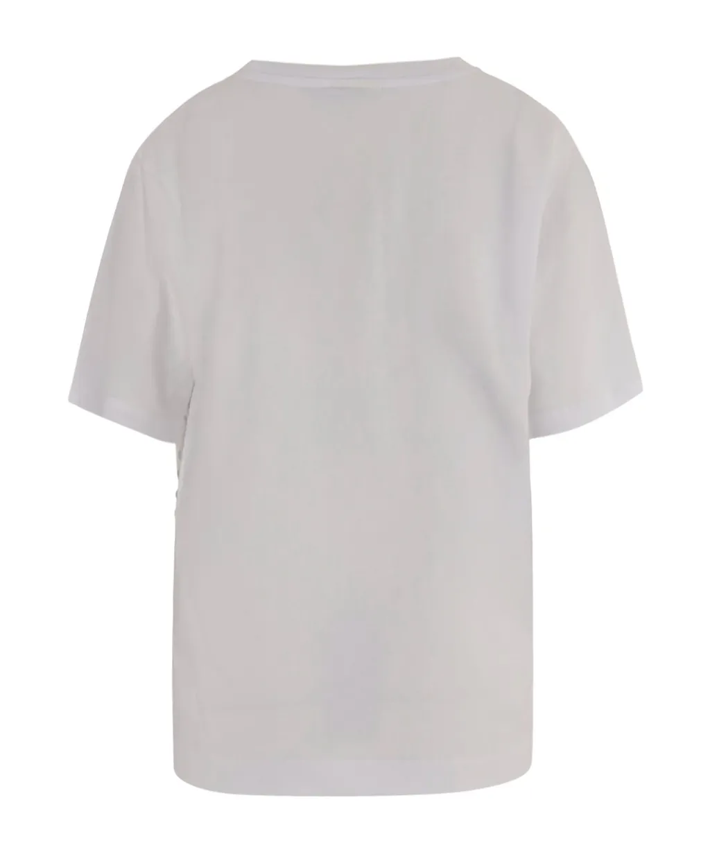 Cotton T-Shirt With Decorative Buttons