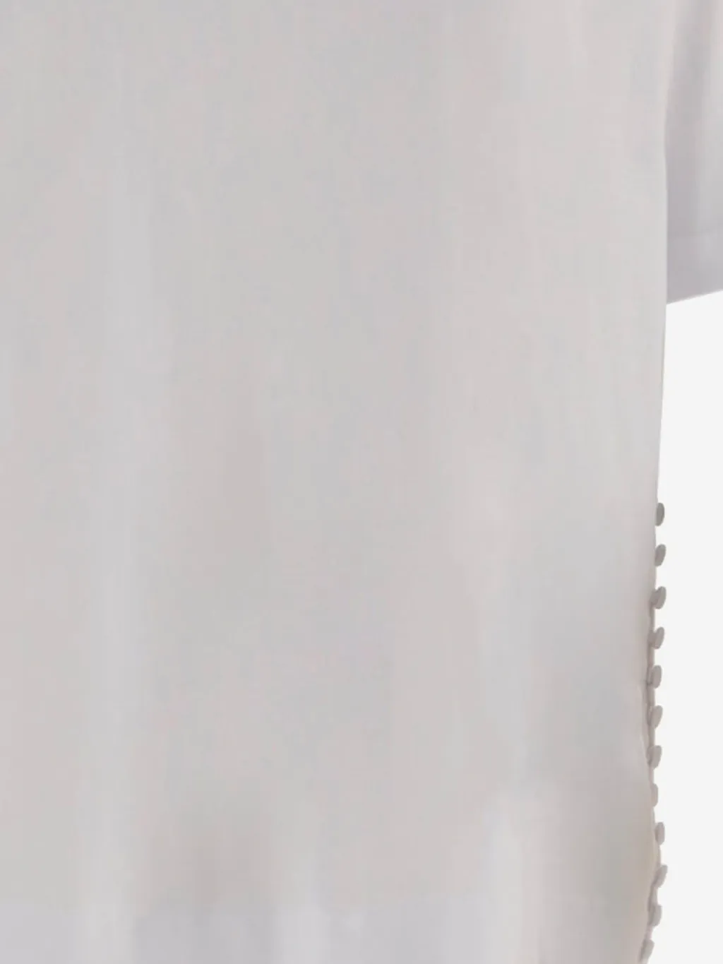 Cotton T-Shirt With Decorative Buttons
