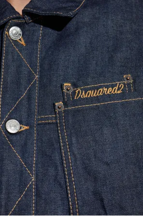 Dsquared2 Logo Embroidered Denim Jacket