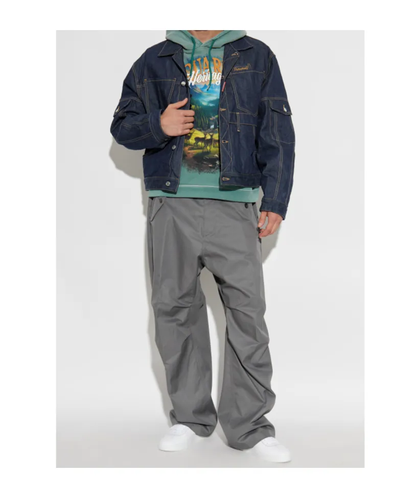 Dsquared2 Logo Embroidered Denim Jacket