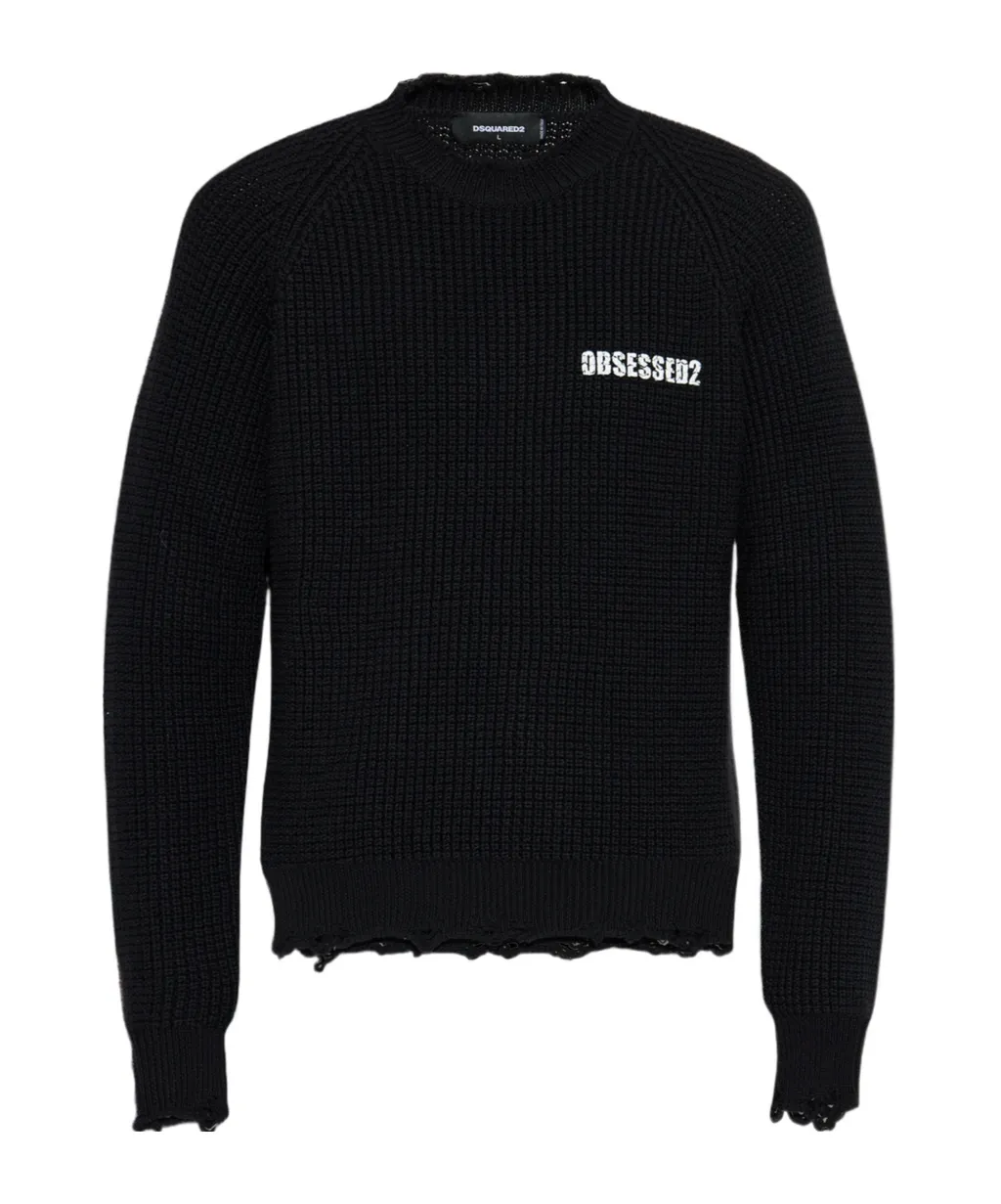 Dsquared2 Distressed Knitted Jumper