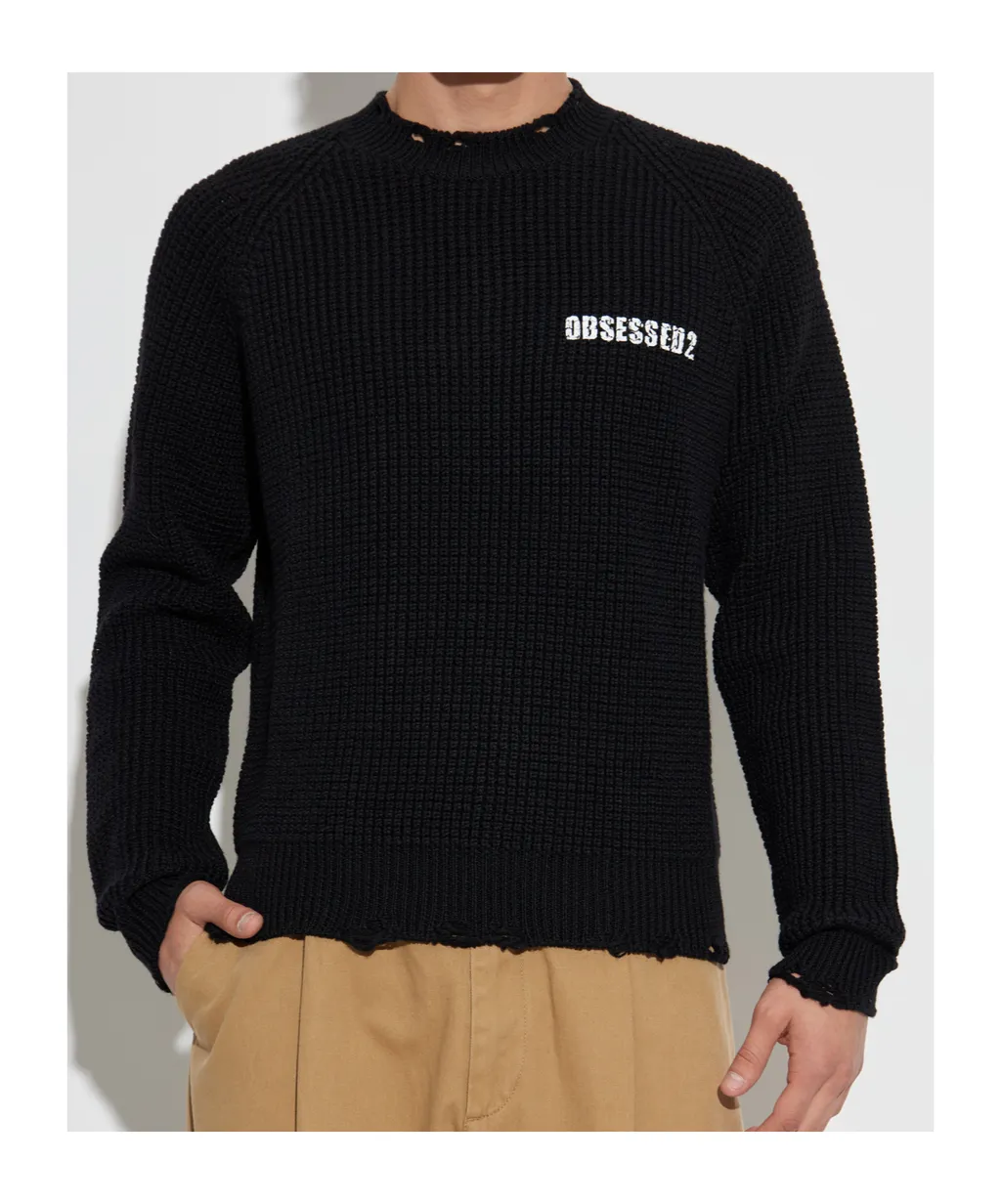 Dsquared2 Distressed Knitted Jumper