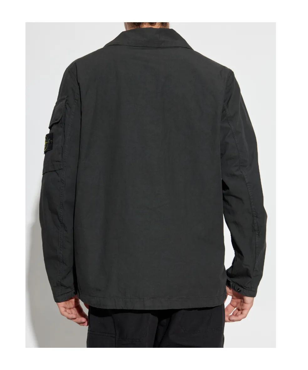 Stone Island Logo Patch Zip-Up Jacket