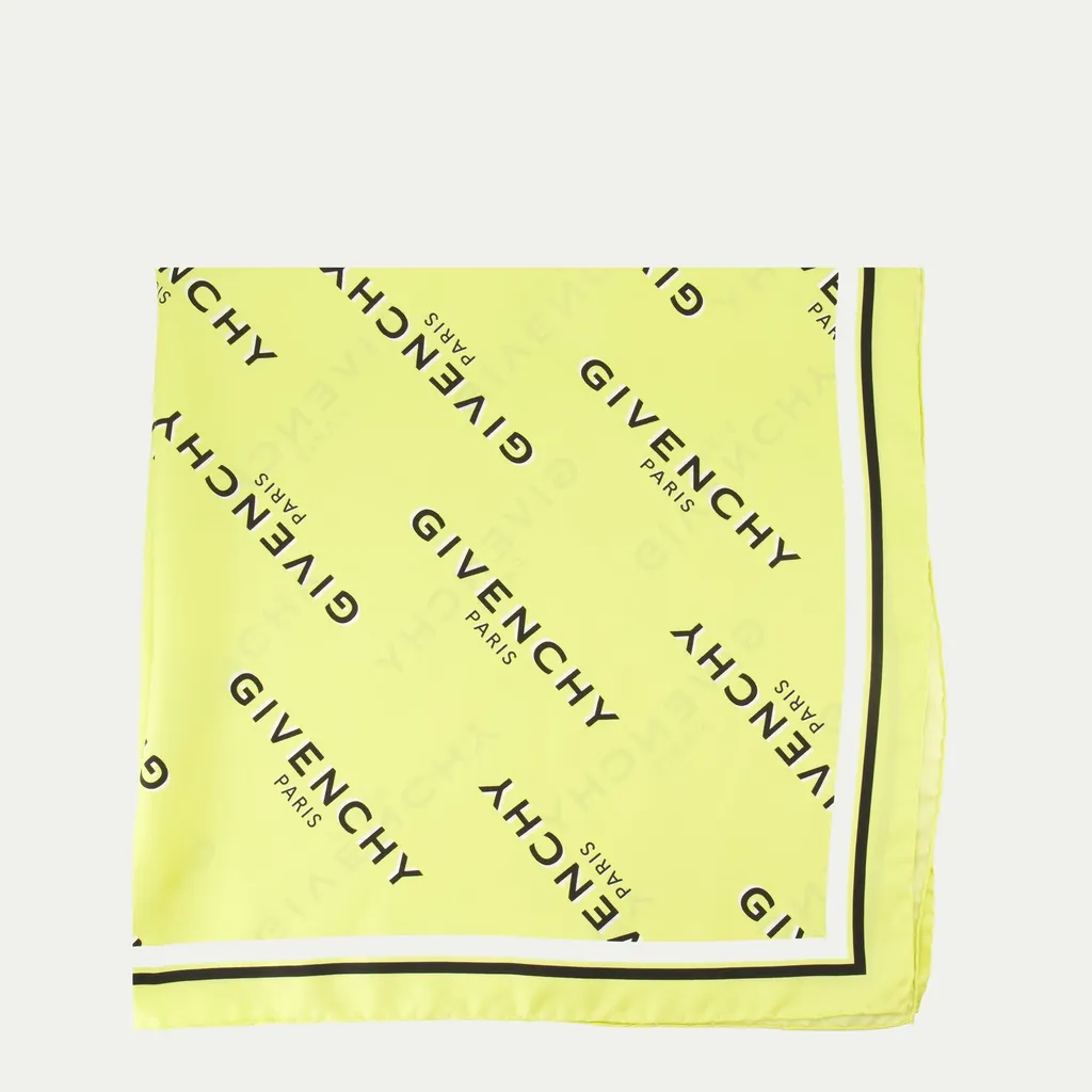 Logo-Print Silk Scarf