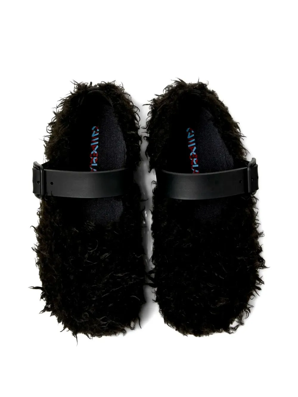 Wabi Buckle-Fastening Furry Flat Pumps