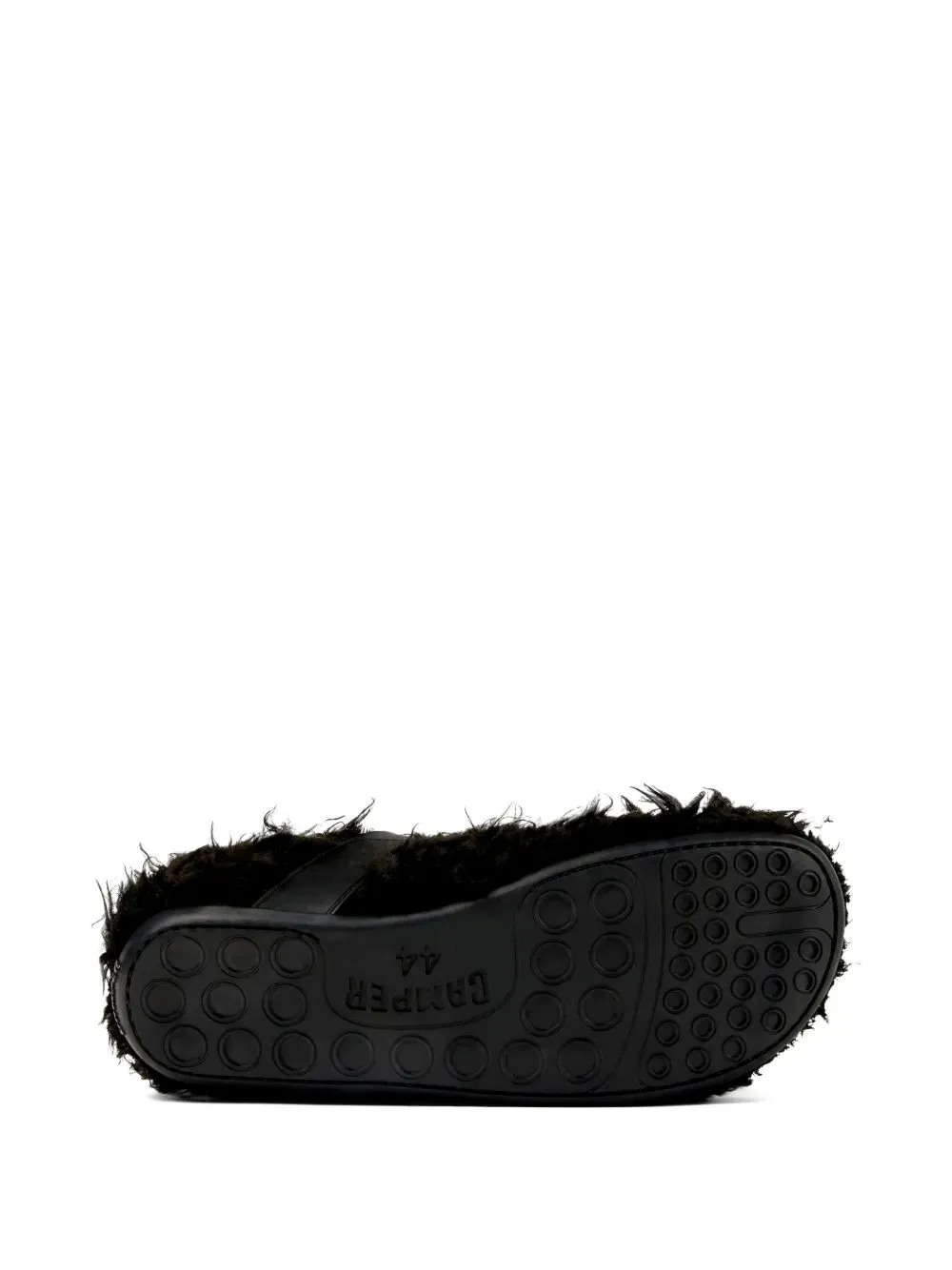 Wabi Buckle-Fastening Furry Flat Pumps