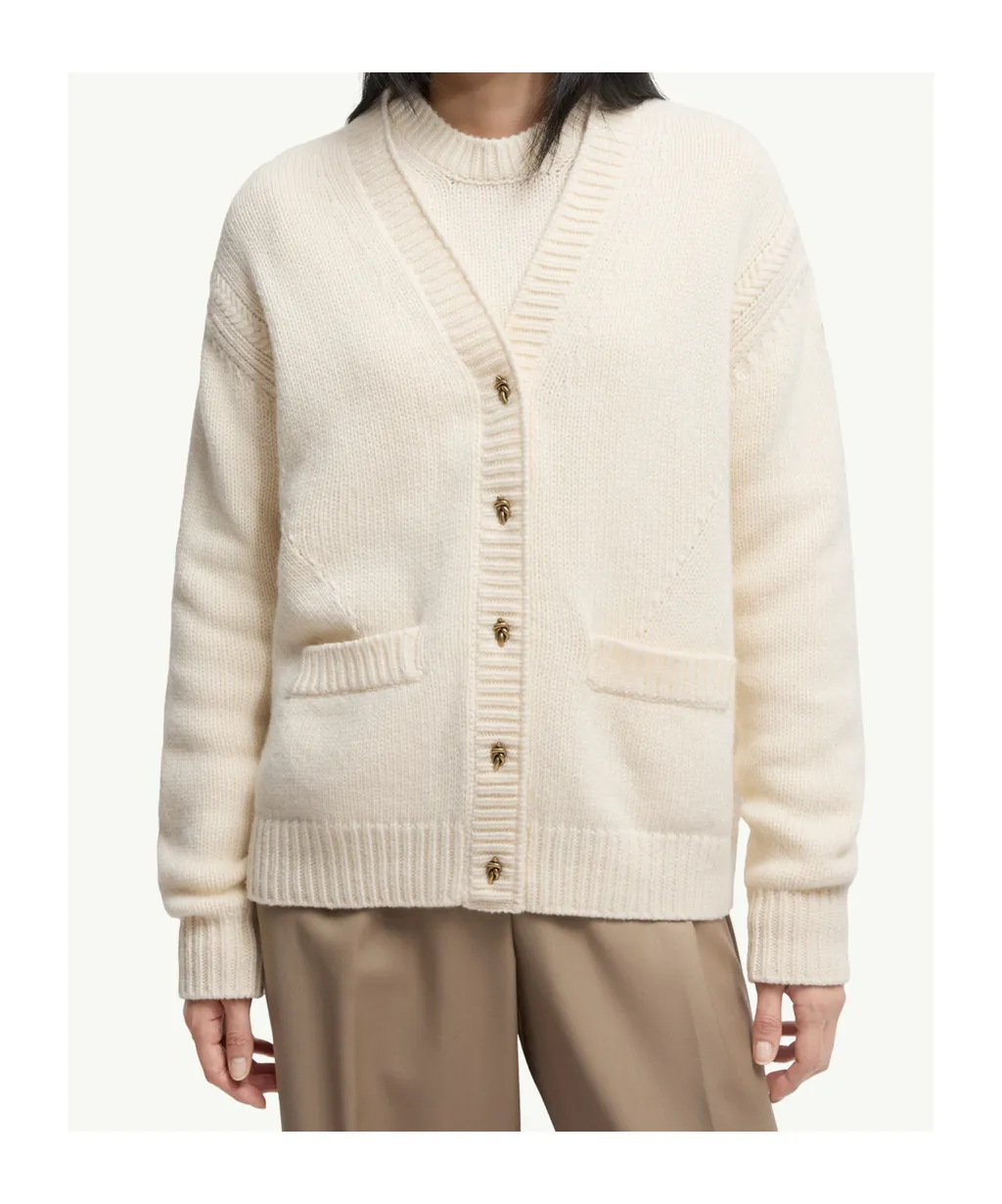 Moncler V-Neck Button-Up Cardigan