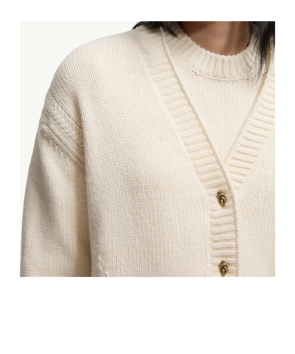Moncler V-Neck Button-Up Cardigan