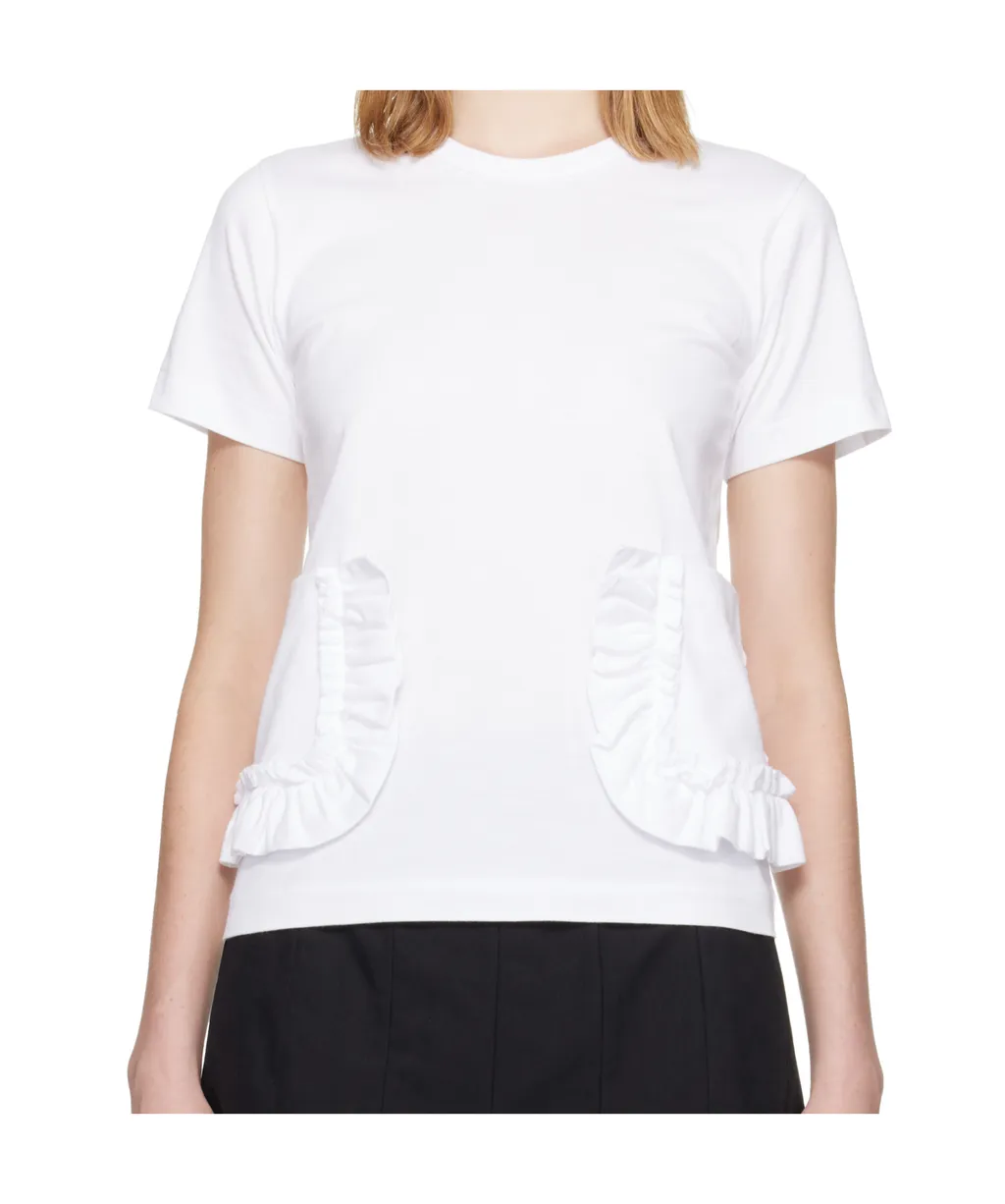 Comme Des GarÇOns Girl Ruffle Pocket Crewneck T-Shirt