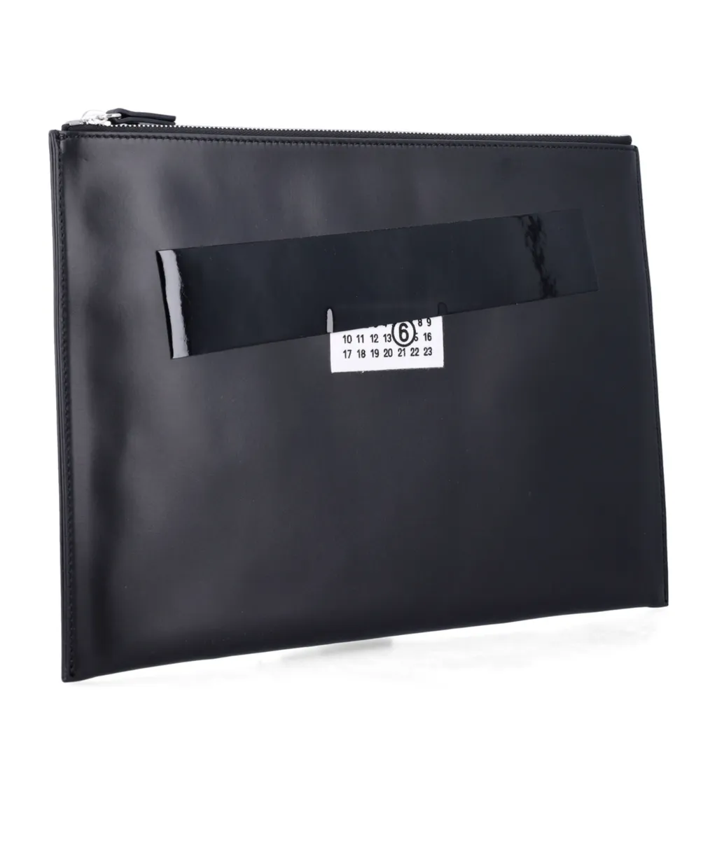 Mm6 Maison Margiela Logo Patch Medium Pouch Bag