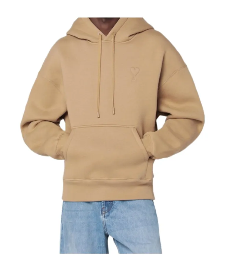 Ami Paris Ami De Coeur Drawstring Hoodie