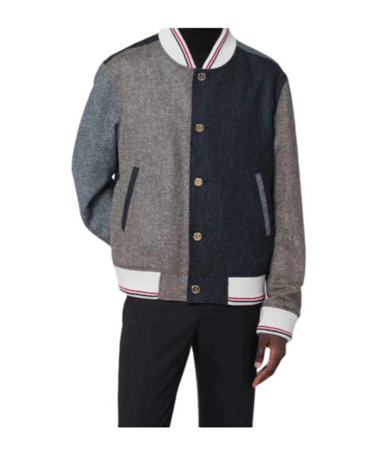Thom Browne Colour-Block Bomber Jacket