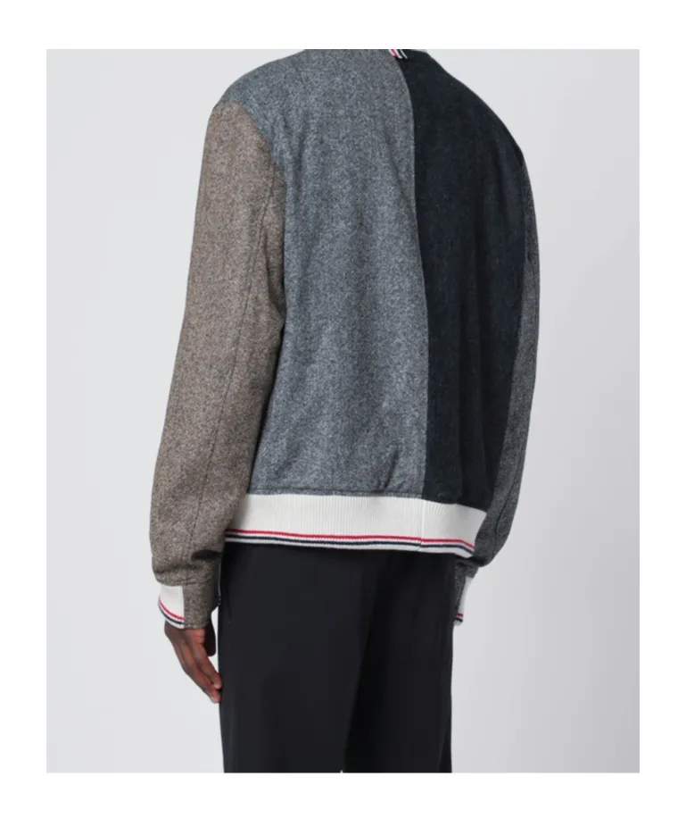 Thom Browne Colour-Block Bomber Jacket