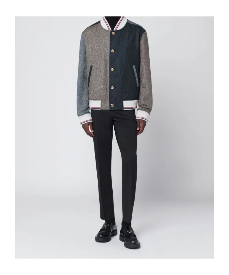 Thom Browne Colour-Block Bomber Jacket