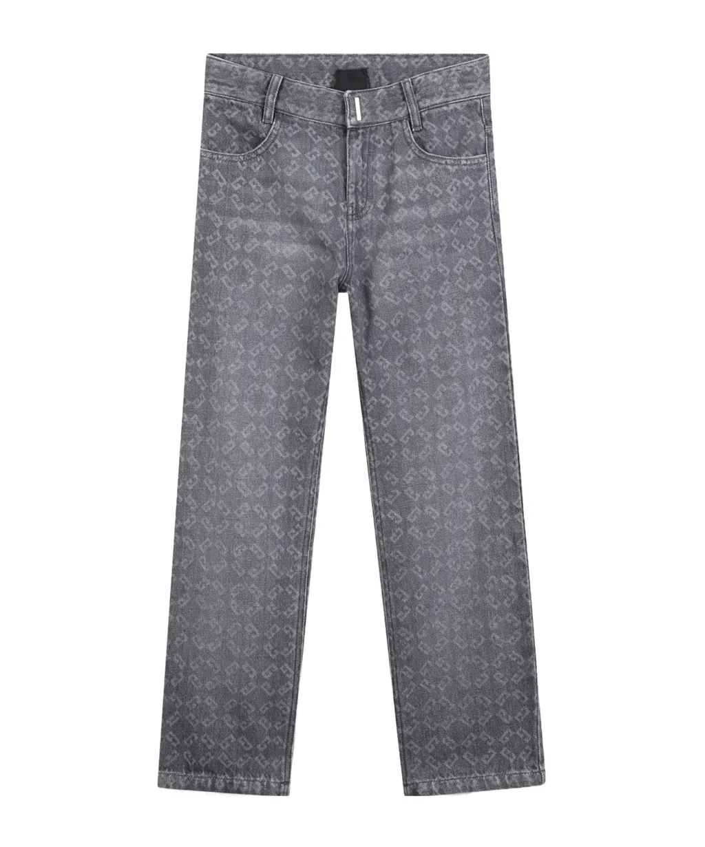 Givenchy Kids 4G-Print Mid-Rise Jeans
