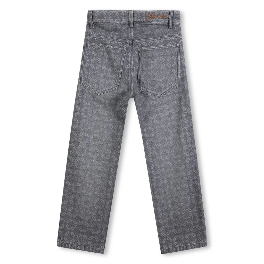 Givenchy Kids 4G-Print Mid-Rise Jeans