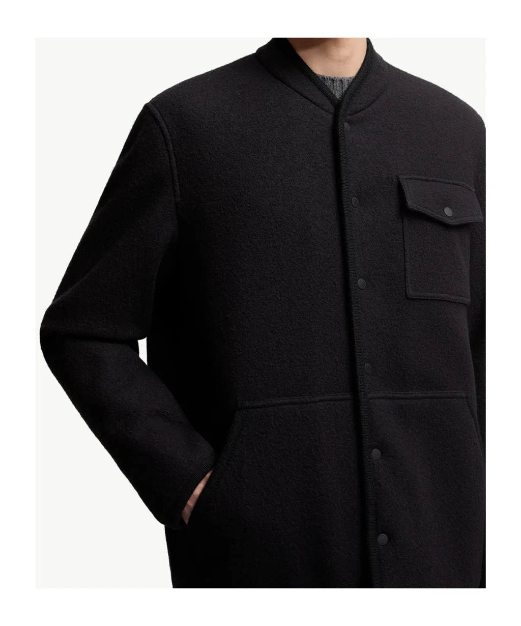 Moncler Logo Patch Button-Up Shirt Jacket