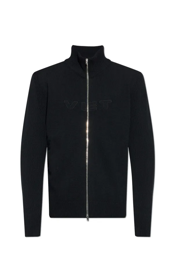 Ribbed Zip-Up Cardigan